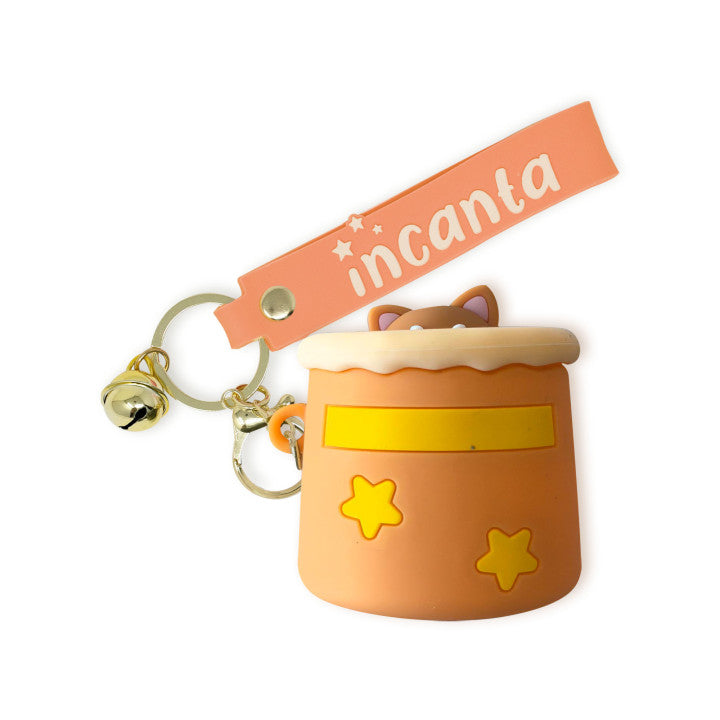 Portachiavi in Silicone Sonnellino Nascondino Volpe con Campanellino – Incanta