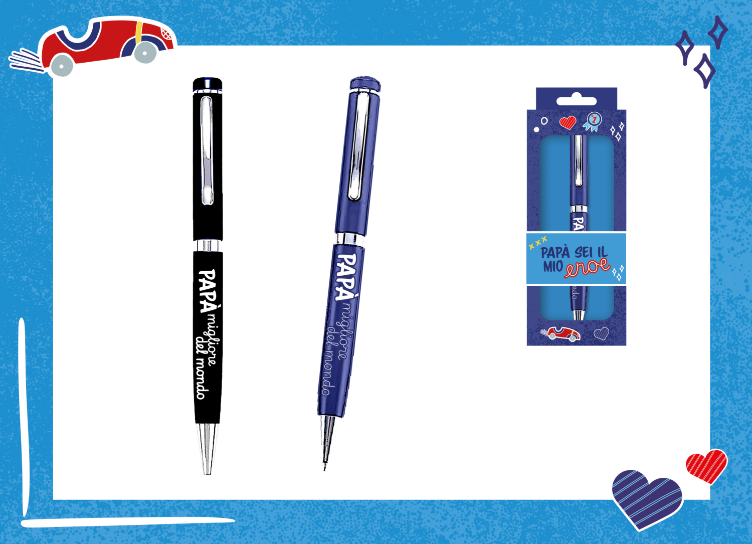 Virca: Penna con messaggio in confezione regalo con finestra "Papà migliore del mondo"
