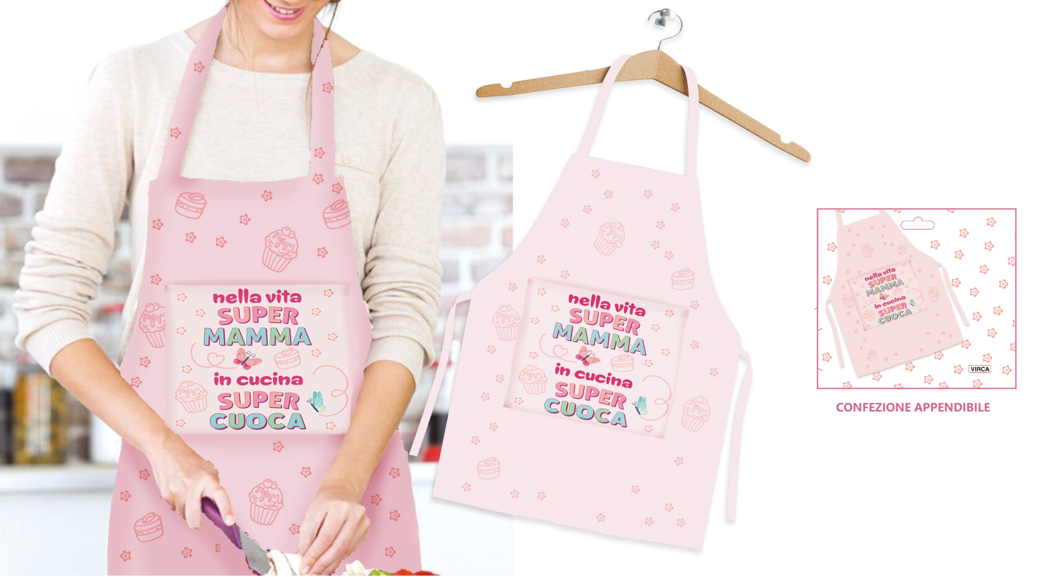 Virca – Grembiule da Cucina Mamma in Misto Cotone