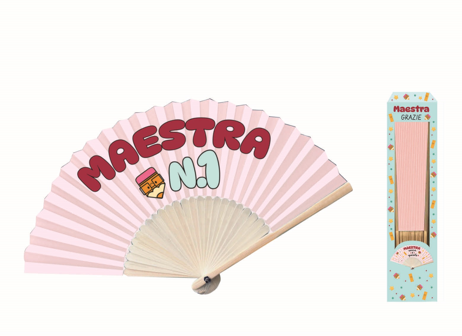 Ventaglio Maestra n.1 – Manico in Bambù con Confezione Regalo | Virca