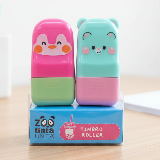 Set 2 Timbrini a Rullo Bubble Tea – Tinta Unita Zoo