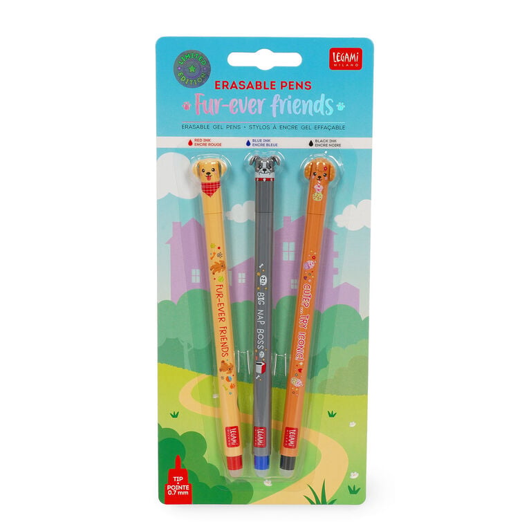Penne Cancellabili Fur Ever Friends Limited Edition – Set 3 Pezzi - Legami