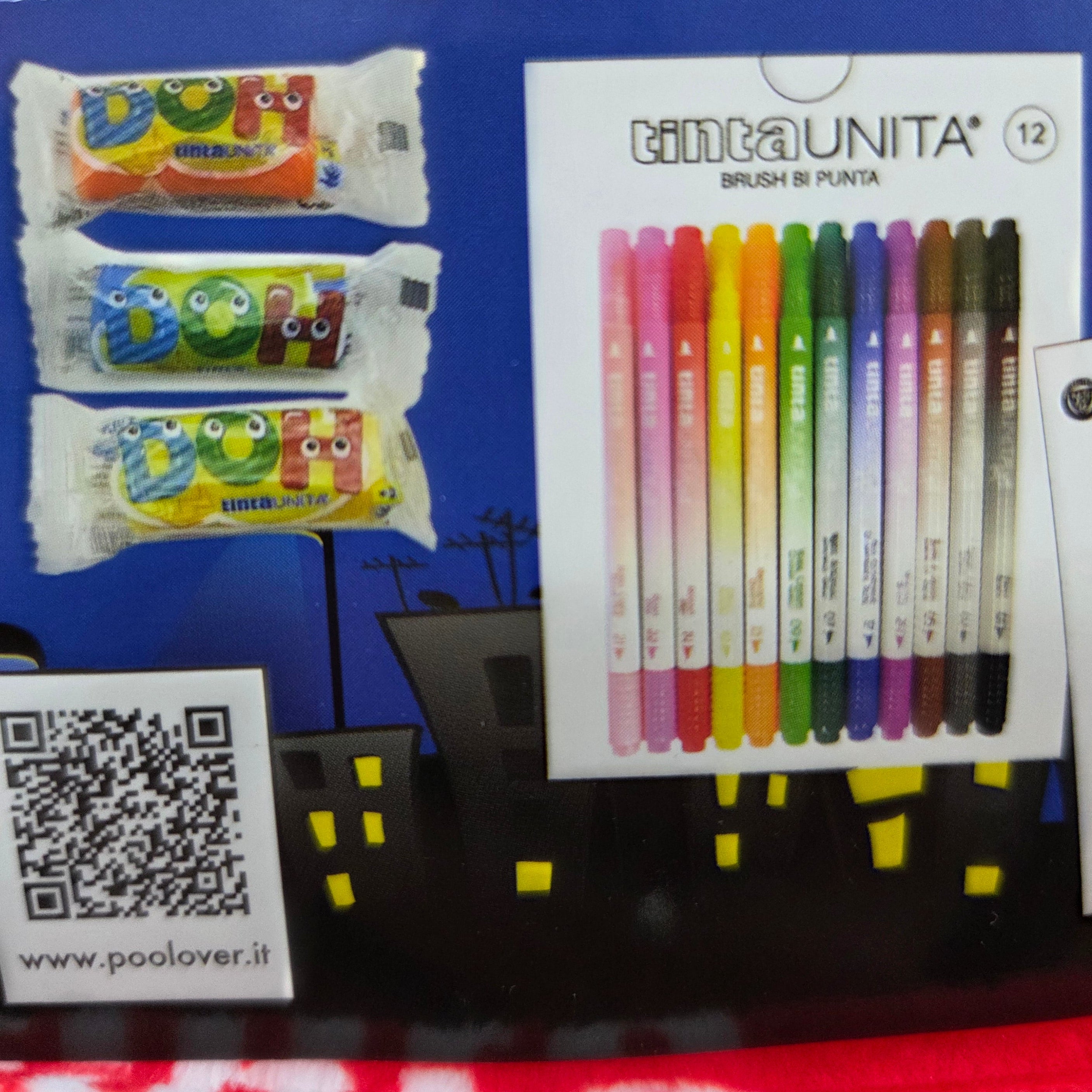 Calza Colorina tintaUNITA Kids con prodotti per colorare e dolcetti Loacker