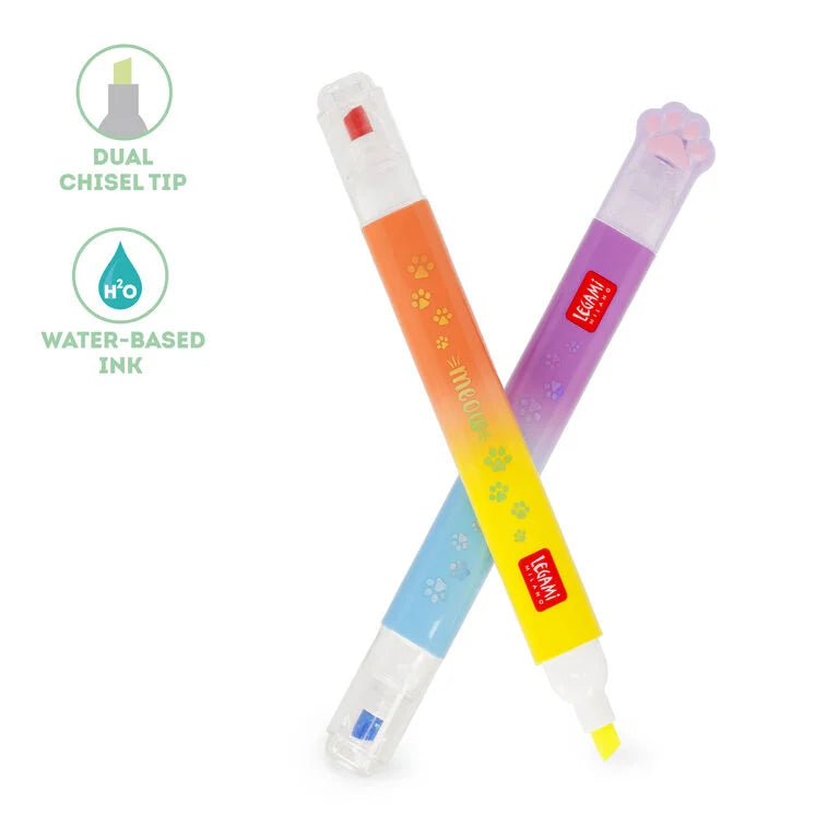 Legami: Set di 6 Evidenziatori Doppia Punta Kitty - Meow