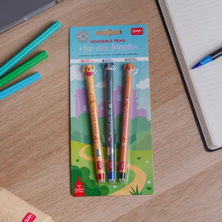Penne Cancellabili Fur Ever Friends Limited Edition – Set 3 Pezzi - Legami