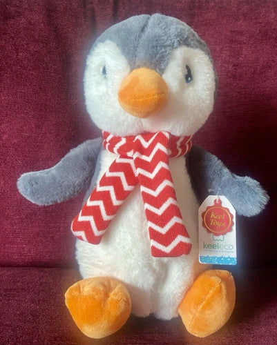 Peluche: Pinguino Keeleco con sciarpa 25cm
