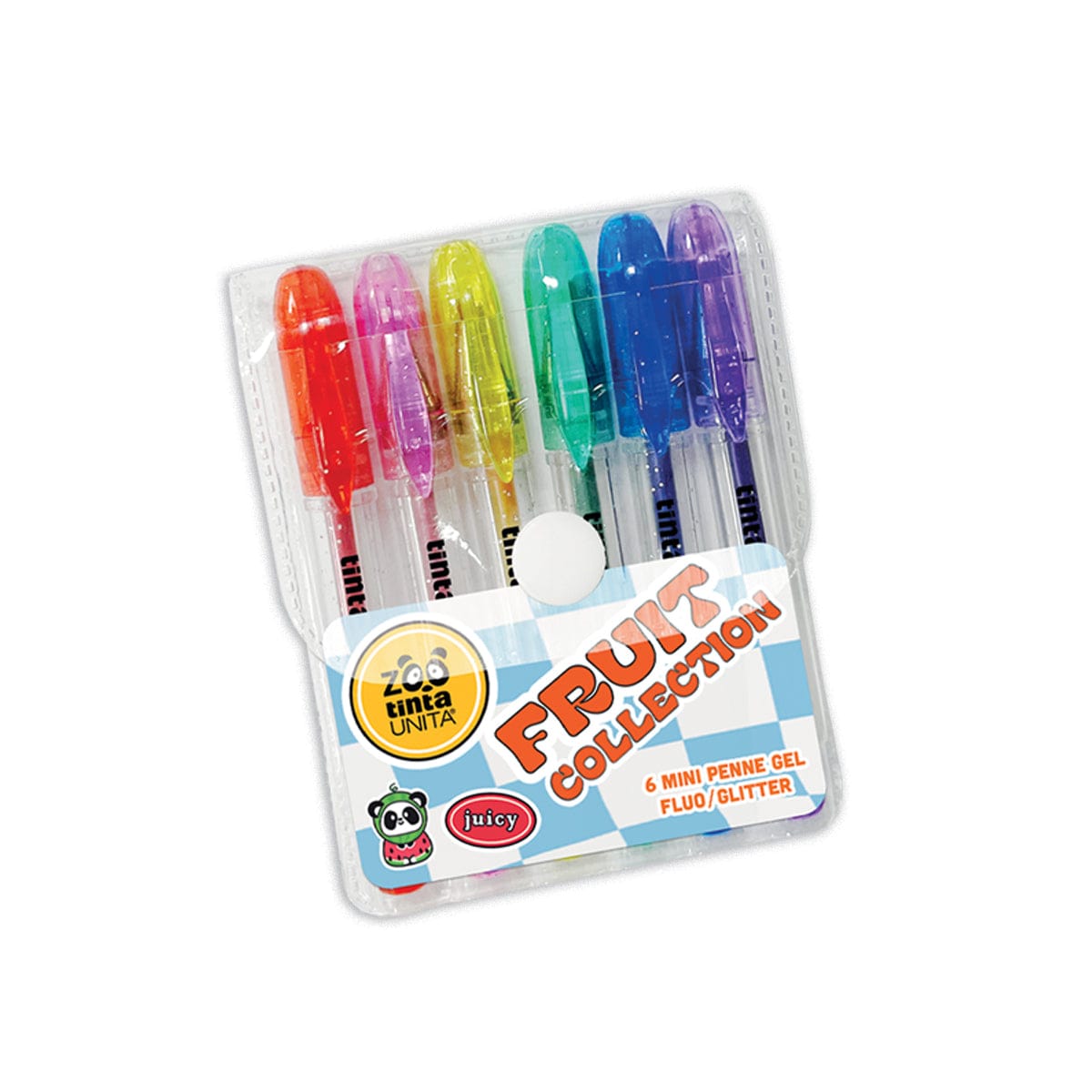 Tinta Unita: set 6 minipenne gel glitter Tintaunita Zoo in bustina PPL
