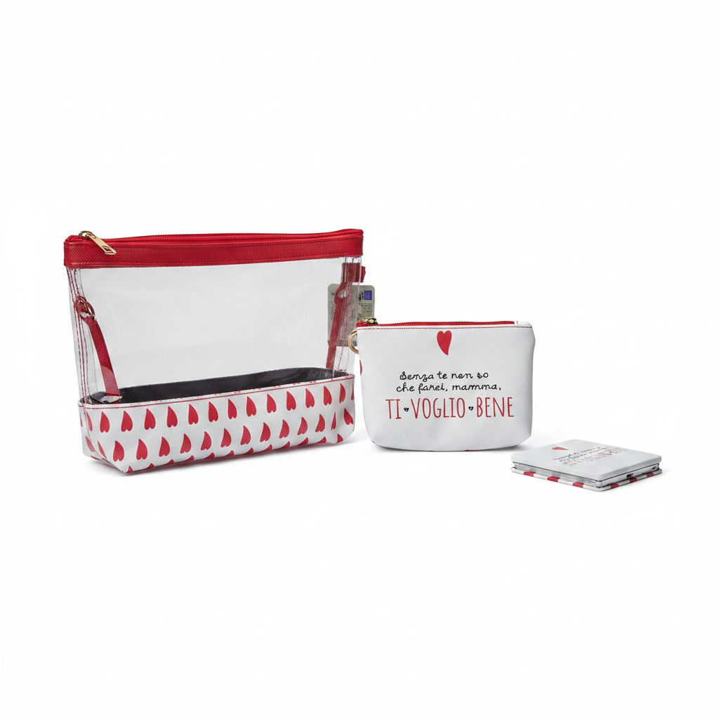 Set Regalo Mamma – Pochette, Portachiavi e Specchietto
