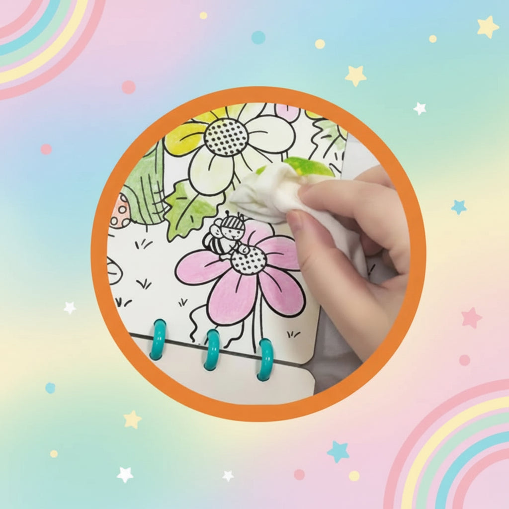 Valigetta Funny Coloring Bambini – Pennarelli e Fogli Cancellabili | Tinta Unita Kids