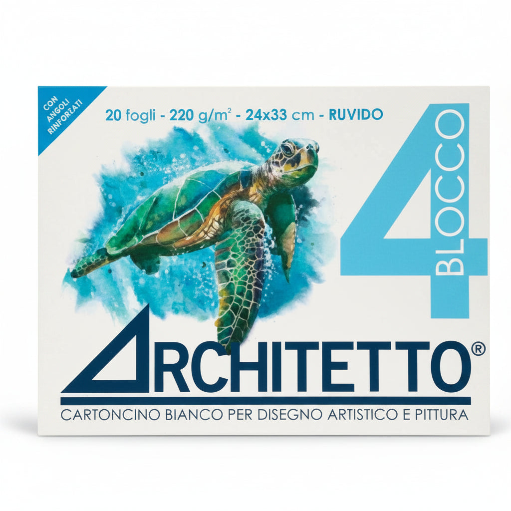Tinta Unita Album da Disegno Architetto F4 Ruvido – 24x33 cm, 20 Fogli 220 g