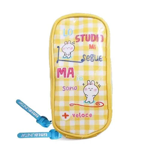 Astuccio Oval Verticale Tinta Unita Zoo – PU con Tasche Interne, 12x22,5x5 cm
