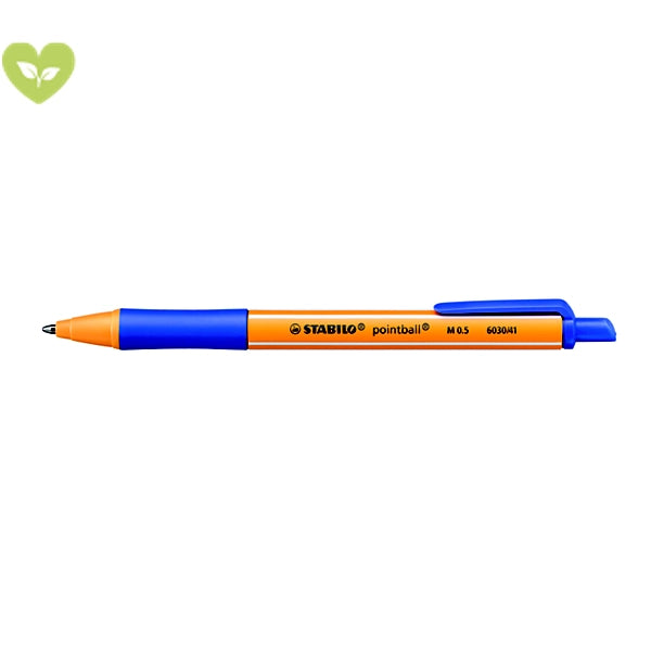 Stabilo: pointball Penna a sfera a scatto, Punta media, Fusto in plastica arancio e nero