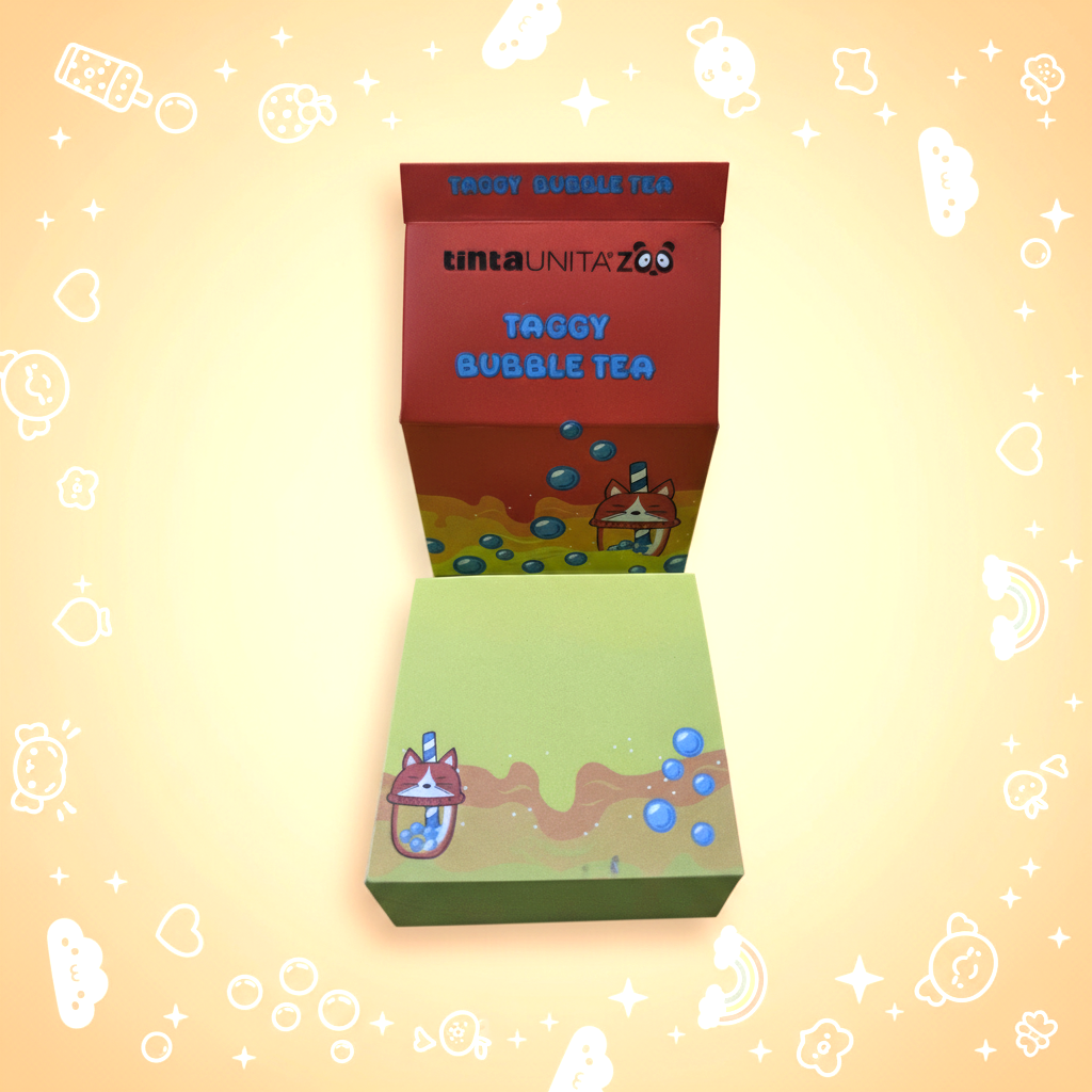 Tinta Unita Zoo - Taggy Bubble Tea – Blocco Note Adesivo 250 Fogli