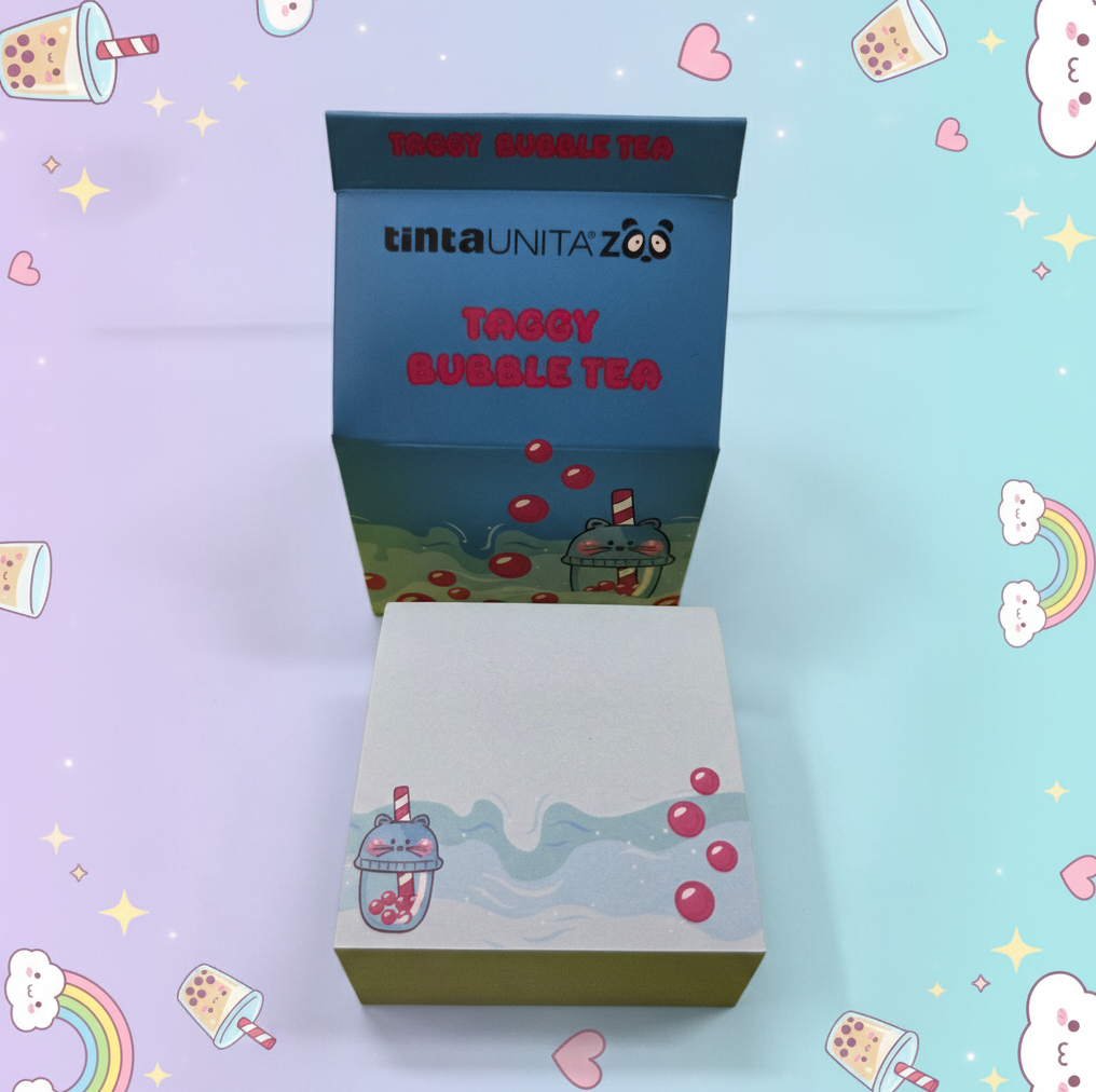 Tinta Unita Zoo - Taggy Bubble Tea – Blocco Note Adesivo 250 Fogli