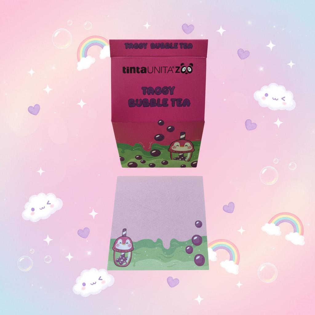 Tinta Unita Zoo - Taggy Bubble Tea – Blocco Note Adesivo 250 Fogli