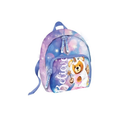 Mini Zainetto Tinta Unita Young – Believe (Unicorno) o Angel (Orsetto), 22x10x8 cm