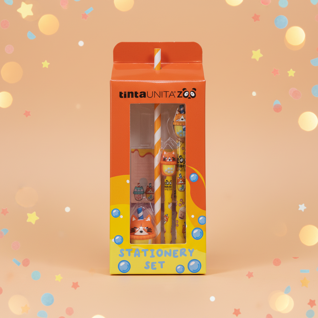 Tinta Unita Zoo - Stationery Set Kawaii Bubble Tea