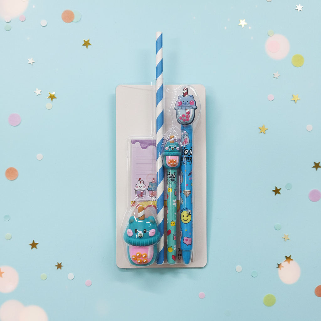 Tinta Unita Zoo - Stationery Set Kawaii Bubble Tea