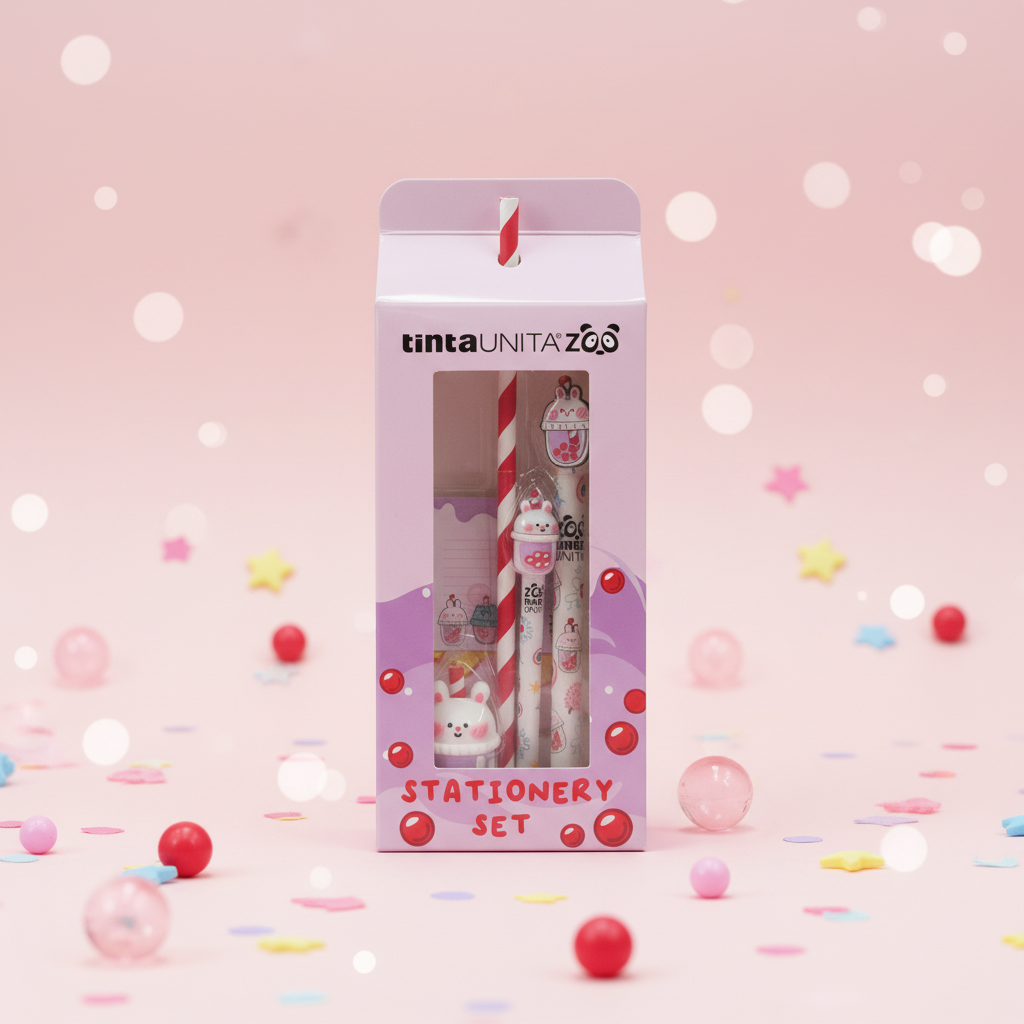 Tinta Unita Zoo - Stationery Set Kawaii Bubble Tea