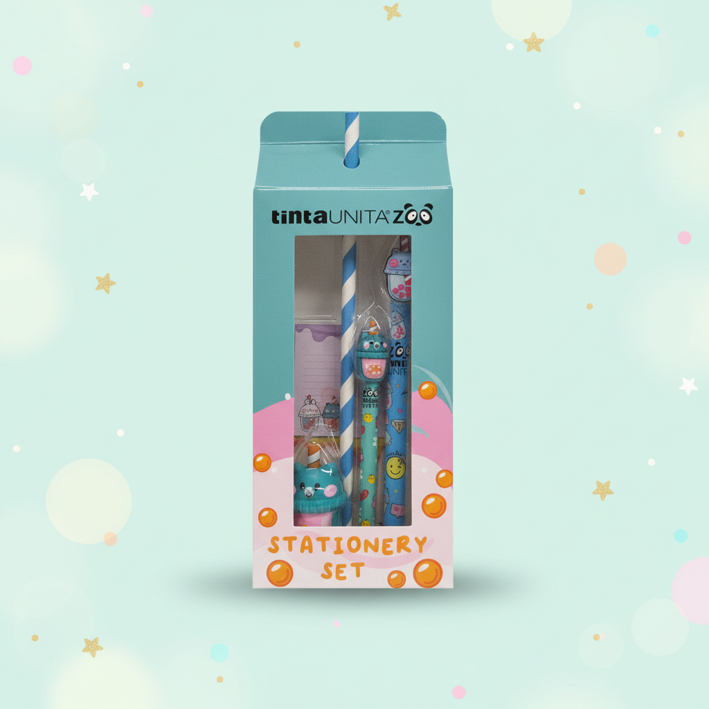 Tinta Unita Zoo - Stationery Set Kawaii Bubble Tea