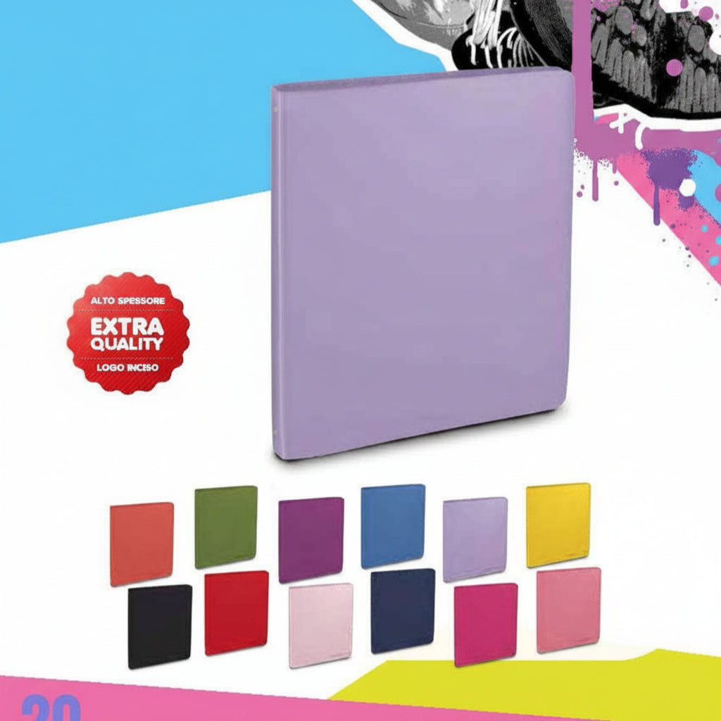 Copertina ad Anelli PPL Extra Quality 4 Anelli Ø16 mm – Tinta Unita Excellent