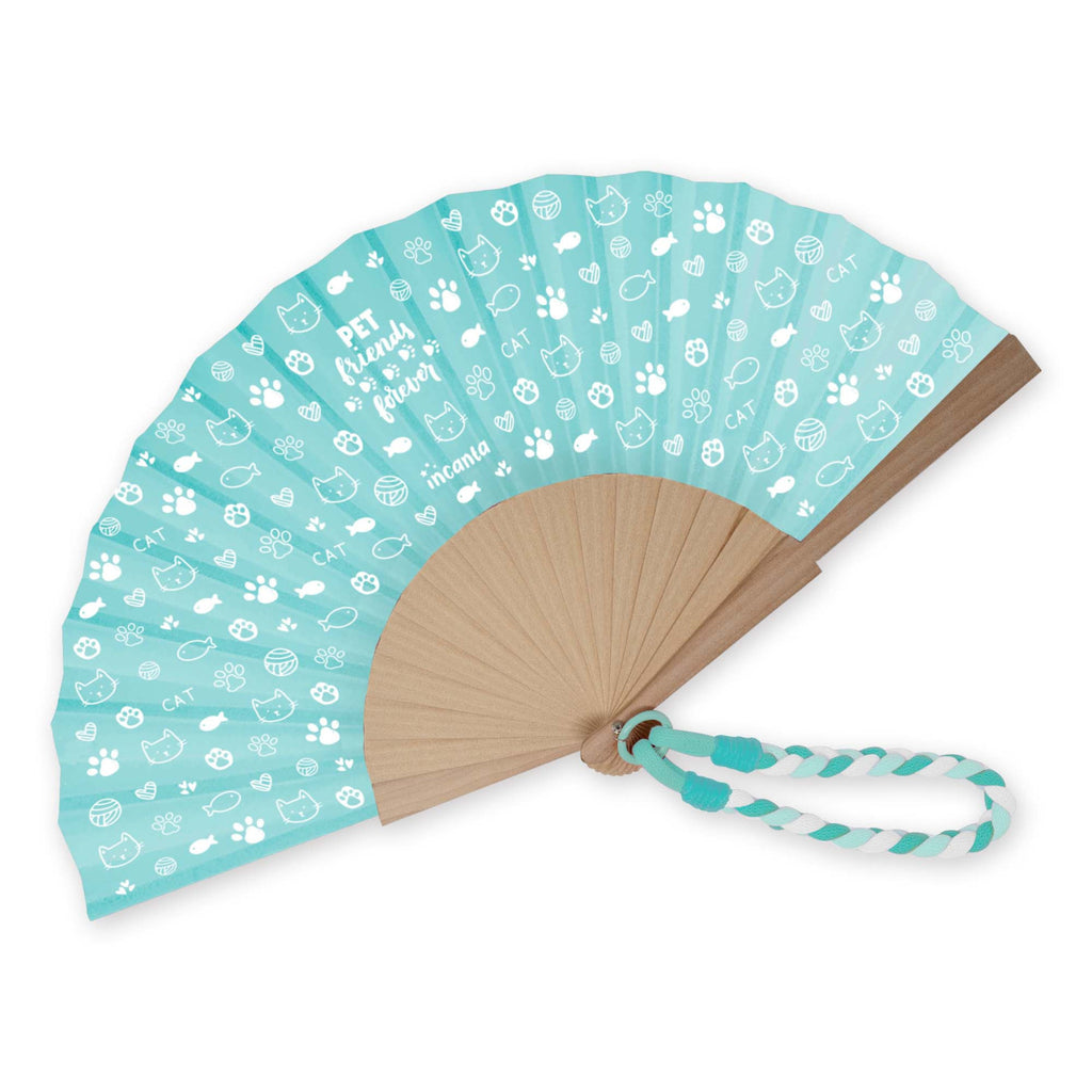 Ventaglio in Tessuto con Laccetto Incanta Paloma | 8 Fantasie, Idea Regalo