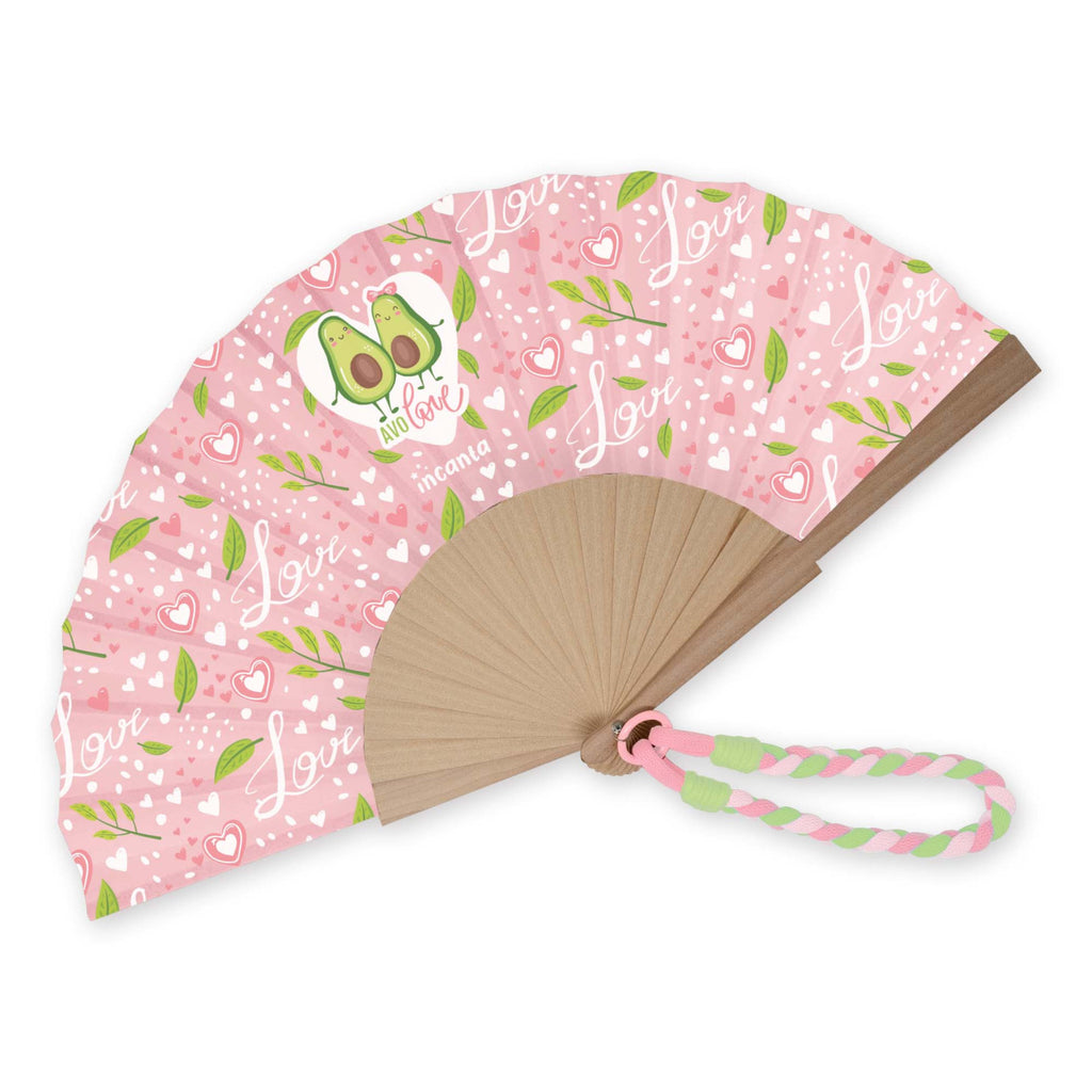 Ventaglio in Tessuto con Laccetto Incanta Paloma | 8 Fantasie, Idea Regalo