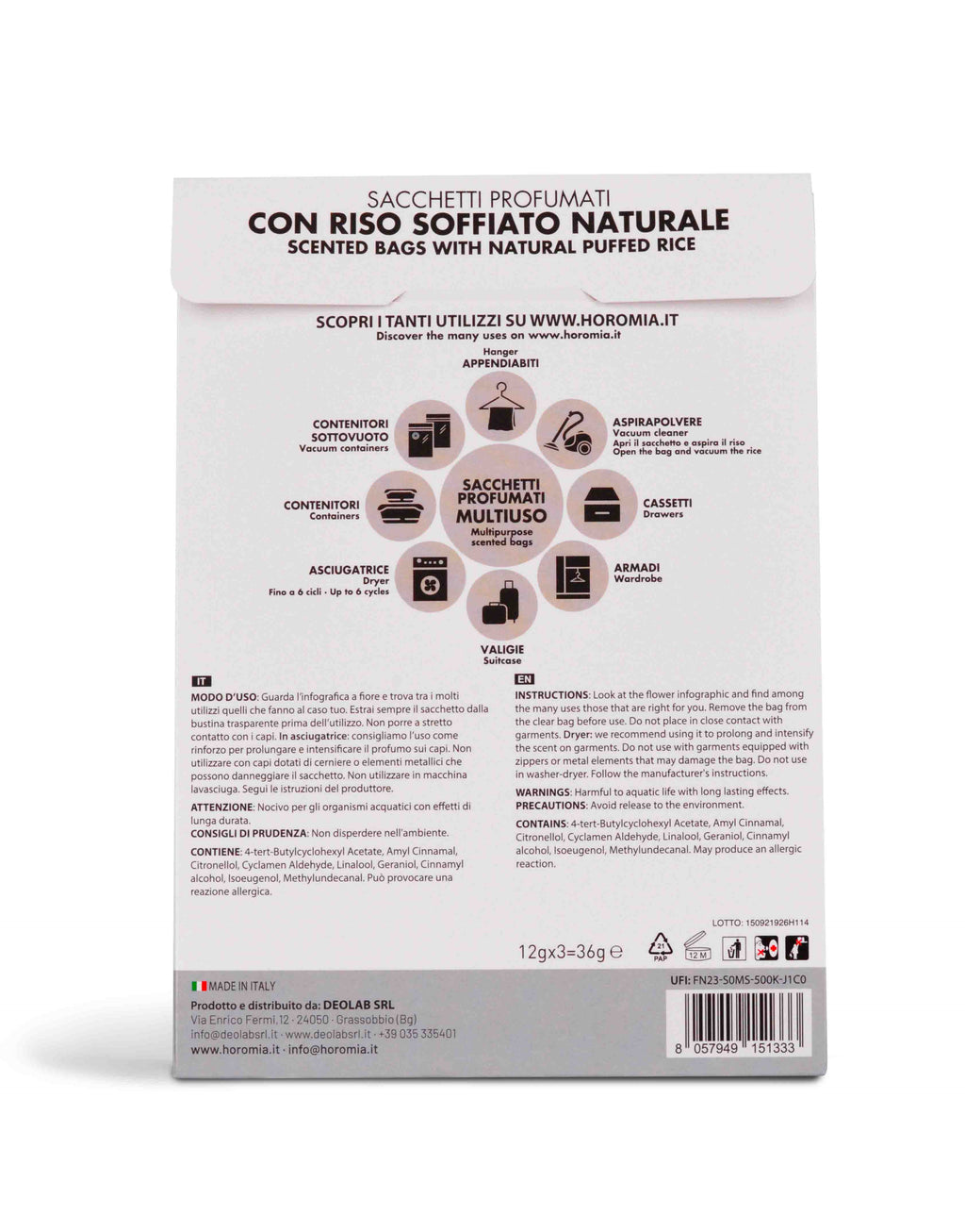 Horomia: Sacchetti Profumati Multiuso White