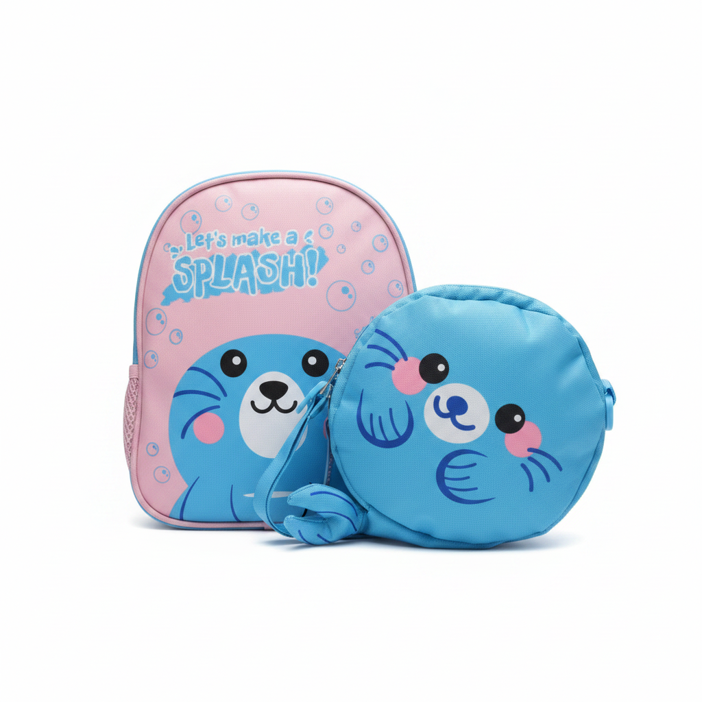 Tinta Unita Kids - Zainetto 2 in 1 con Tracolla Termica per Bambini – Unicorno, Foca e Gatto