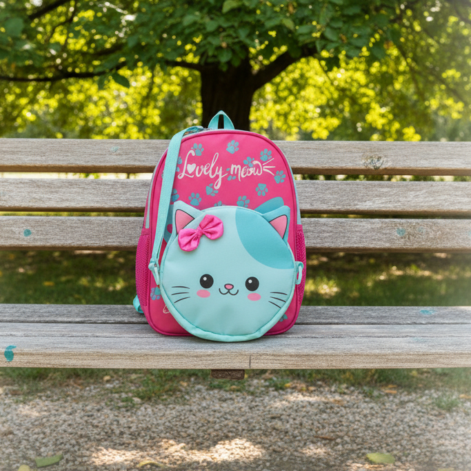 Tinta Unita Kids - Zainetto 2 in 1 con Tracolla Termica per Bambini – Unicorno, Foca e Gatto